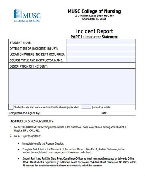 cnc machine accident report sample|nursing incident report examples.